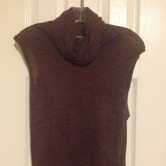 Chocolate Brown Cow-neck Sweater Size XL