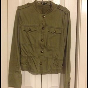 Olive Green Military Style Jacket
