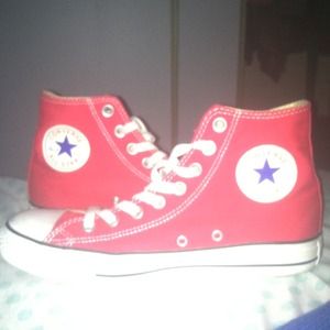 Red high top converse