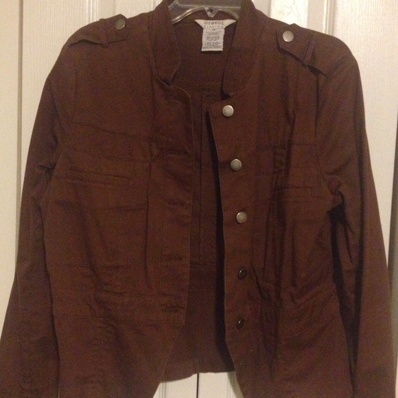 Chocolate Brown Military Style Jacket