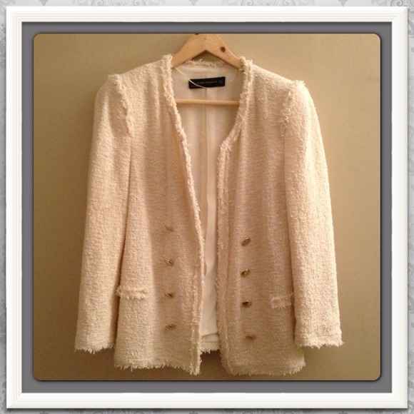 (Bundled @bananniekins!)Zara Woman Cream Blazer