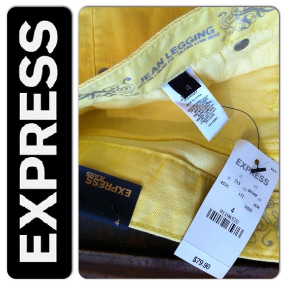 💢SOLD IN BUNDLE💢NEW Express Zelda Jean Leggings - Picture 4 of 4