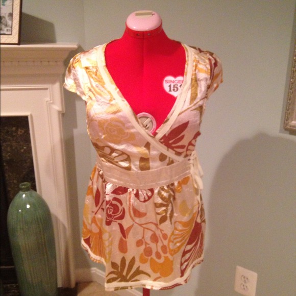 BCBGirls Floral Wrap Shirt