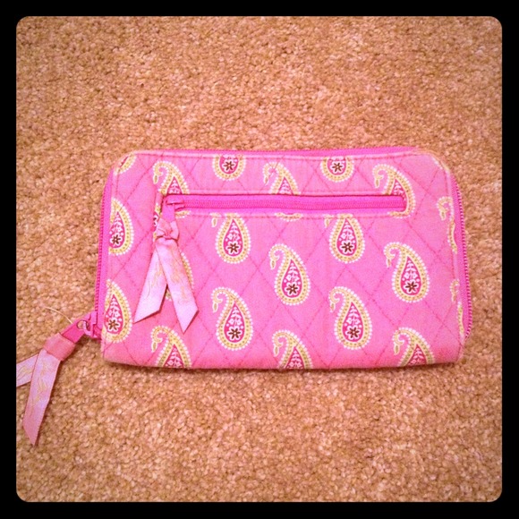 🚫BUNDLED💝Vera Bradley Pink Full Size Zip Wallet
