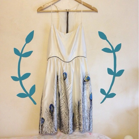 Peacock Feather Print Dress