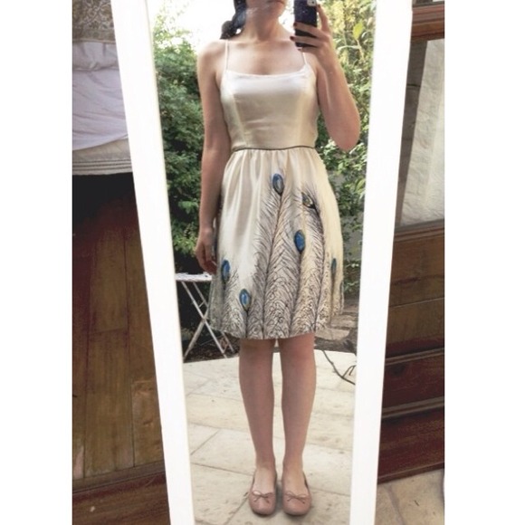 Peacock Feather Print Dress - Picture 2 of 2
