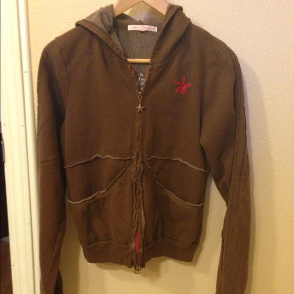 People's Liberation brown cotton hoodie