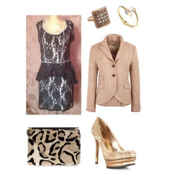Poof couture peplum dress
