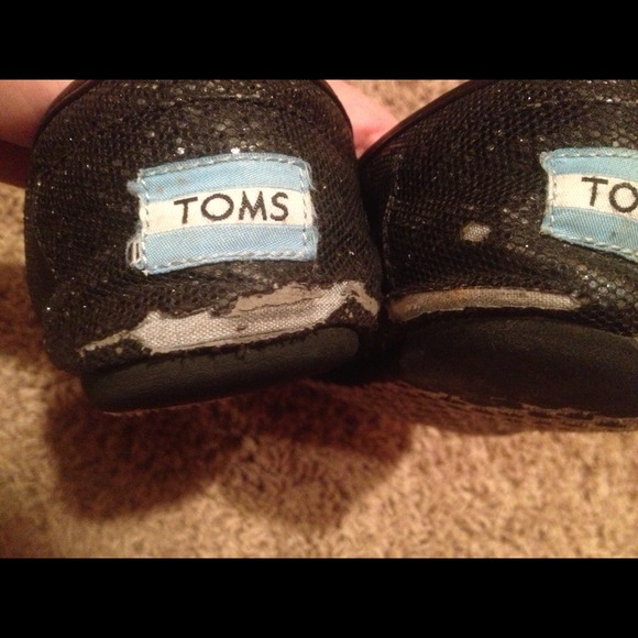 Used Black Sparkly Toms - Picture 4 of 4