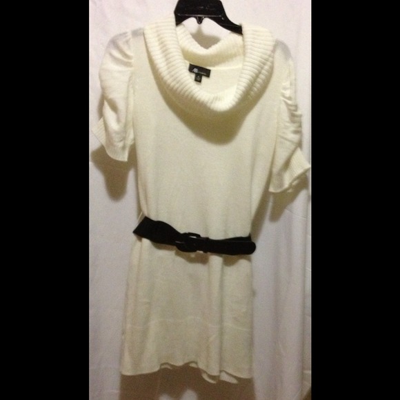 AB Studio Cowl Neck Sweater Dress