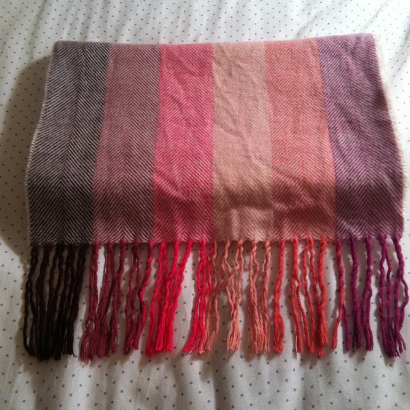 Pink & purple striped scarf