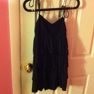 Black ruffle dress