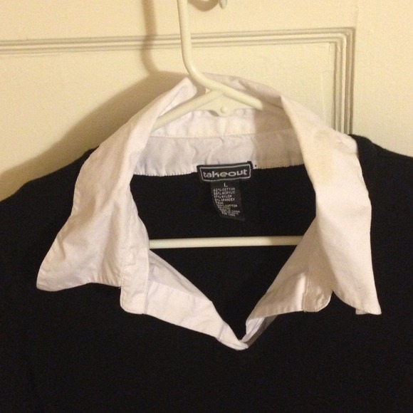 Black built in collard shirt - Picture 2 of 3