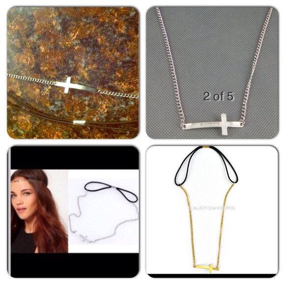 Silver Cross Headband - Picture 2 of 2