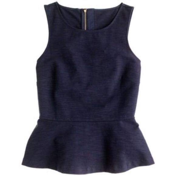 ⛔️NOT AVAILABLE⛔️NEW J. Crew Ponte Peplum Top - Picture 2 of 2