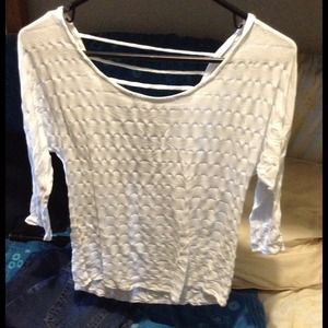 White open back shirt