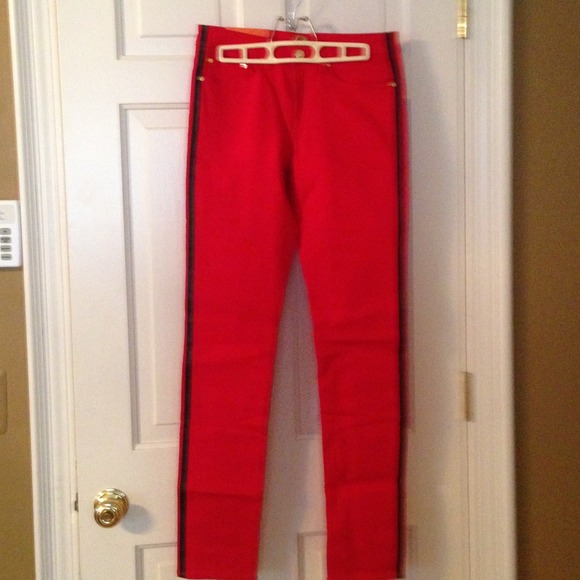 Red Tuxedo skinny jeans C.Wonder Sz. 28