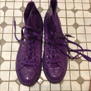 Men's patient leather converse sneakers