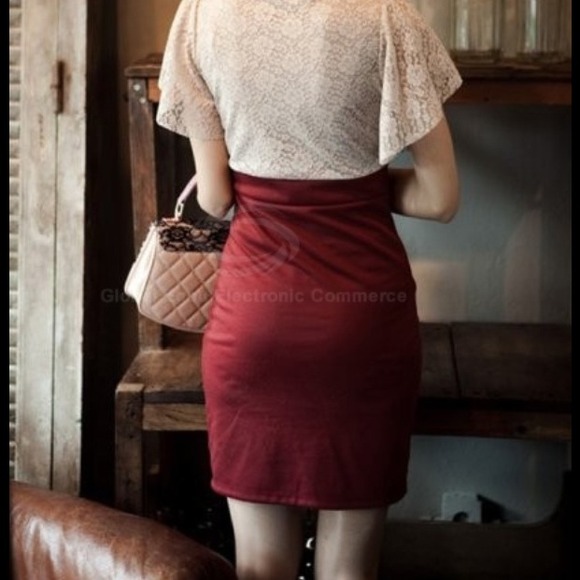 Cute Wine dress - Picture 3 of 3