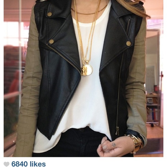 vintage Jackets & Blazers - Army leather jacket