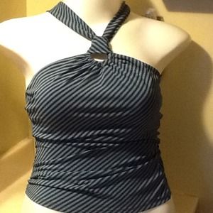 Michael Kors neck tie halter shirt