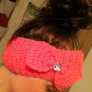 Adult hand crocheted head band