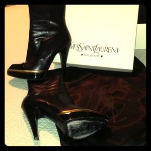 Black YSL Booties size 39