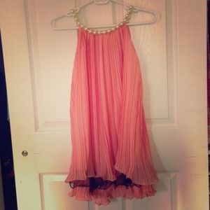 Peach flowy dress