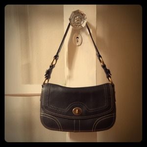 Coach Black Leather Hobo