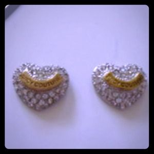 Juicy Couture heart stud earrings