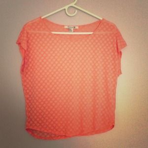 shear pink polka dot shirt!