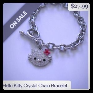 Hello Kitty white gold charm bracelet