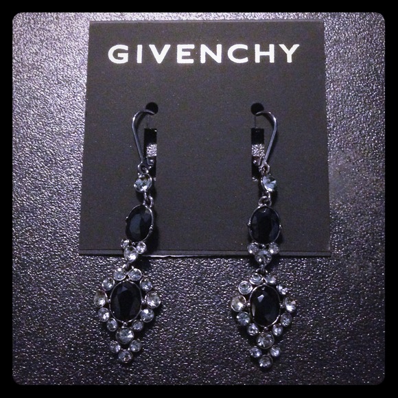 Givenchy Black Stone Earrings