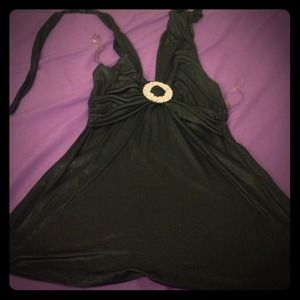 Rhinestone halter top