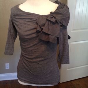 Anthropologie 3/4 grey cotton shirt by Deletta