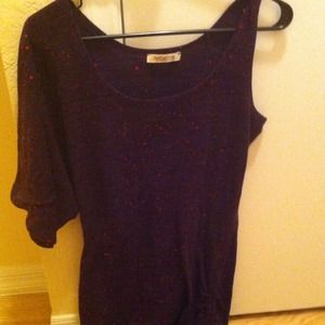 Sparkly dark purple Arden b dress with ruched side