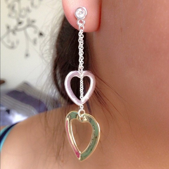 Silver double heart - Picture 3 of 3