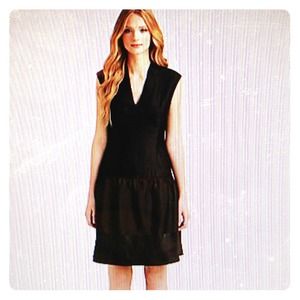 Raoul Silk/Cotton Dropped-Waist Dress