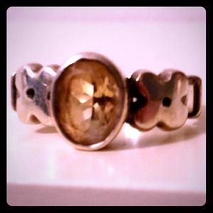 Beautiful yellow Stirling silver ring