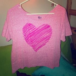 Pink heart top