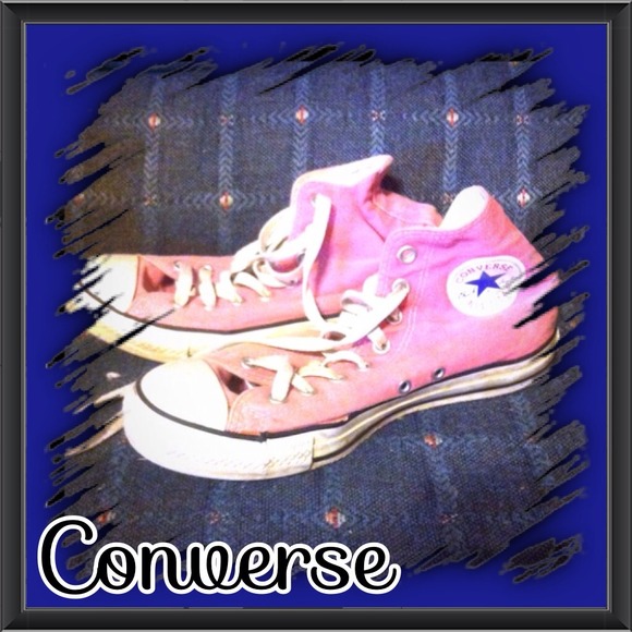 Pink High Top Converses.
