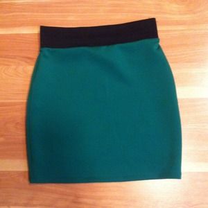 Xmas tree green pencil skirt