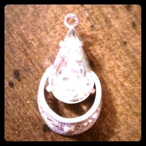Beautiful Stirling teardrop pendent