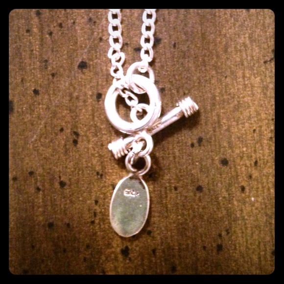 Stirling silver chic toggle necklace
