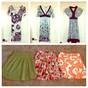3 dresses 3 skirts