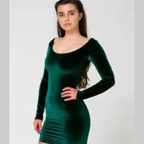 American Apparel Dresses & Skirts - 🎉HOST PICK🎉 Green Velvet Dress