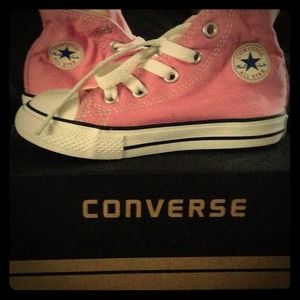 All pink hightop converse for toddler