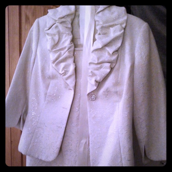 Elegantly professional white business suit