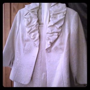 Elegantly professional white business suit