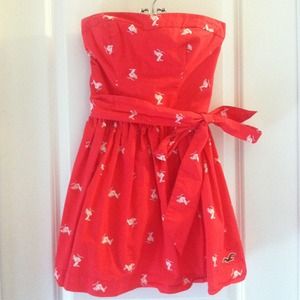 Hollister Strapless Preppy Pelican Dress